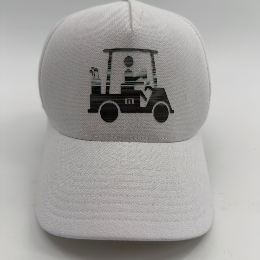 Flexfit Yupoong TravisMathew Golf Cart Hat White Mens L-XL Curved Brim